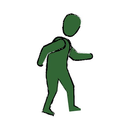 pictogram man icon over white background. colorful design. vector illustrationのイラスト素材