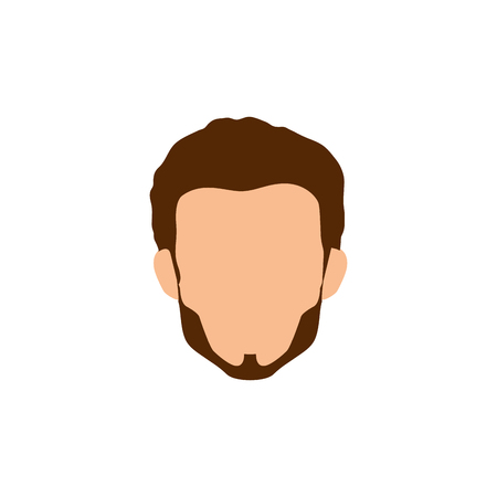 man avatar icon over white background. colorful design. vector illustrationのイラスト素材