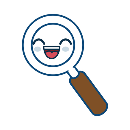 magnifying glass icon over white background. vector illustrationのイラスト素材