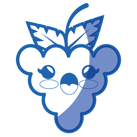 grape fruit icon over white background. vector illustrationのイラスト素材