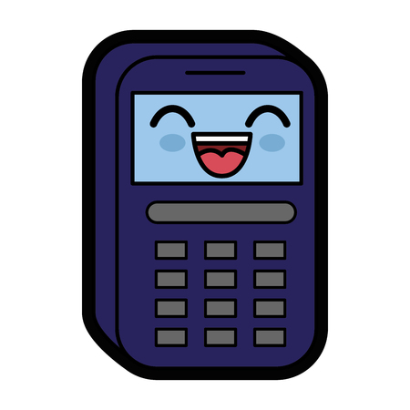phone icon over white background. colorful design. vector illustrationのイラスト素材