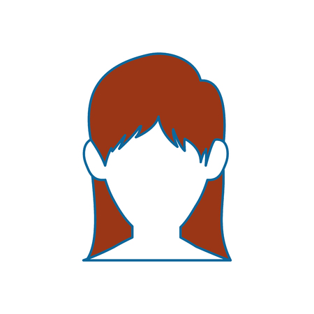 Young woman profile icon vector illustration graphic designのイラスト素材