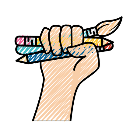 Pencil, marker and paint brush icon vector illustration graphic designのイラスト素材