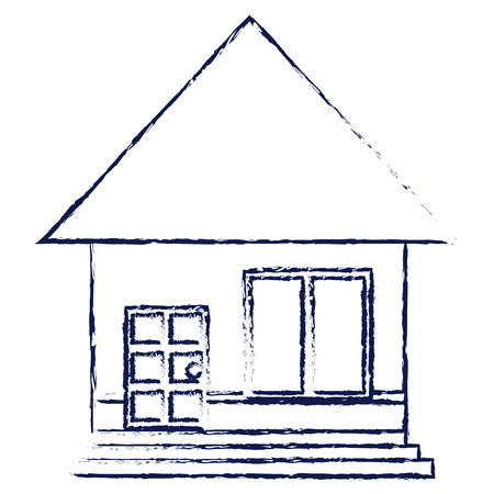 exterior house isolated icon vector illustration designのイラスト素材