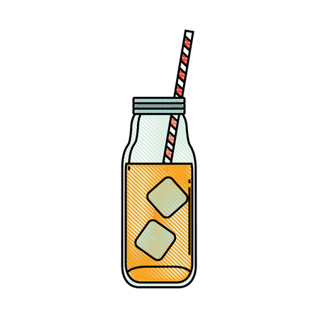 juicy and cold beverage fruit vector illustration graphic designのイラスト素材