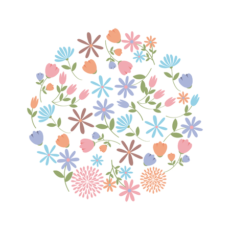 spring flowers background image vector illustration designのイラスト素材