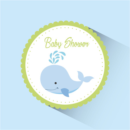 baby shower related emblem vector illustration designのイラスト素材
