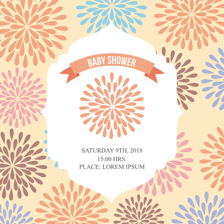 baby shower related icons image vector illustration designのイラスト素材