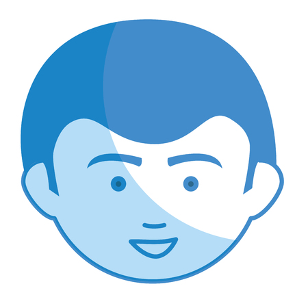 young man head avatar vector illustration designのイラスト素材