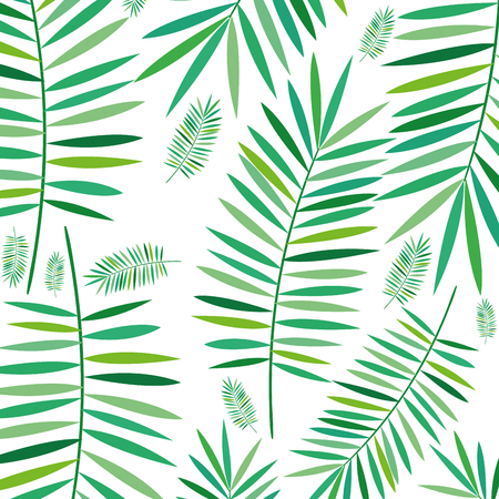tropical leafs decorative pattern vector illustration designのイラスト素材