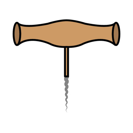 wine corkscrew isolated icon vector illustration designのイラスト素材