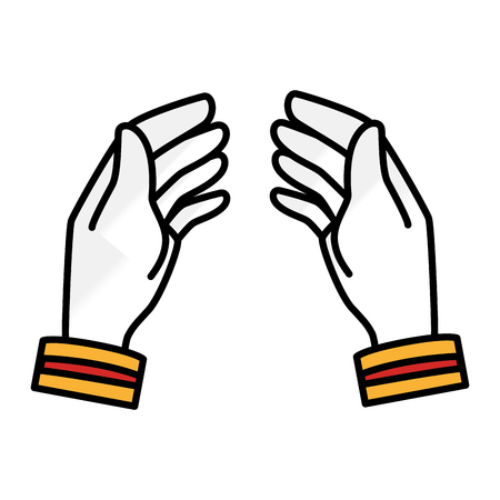 hand human isolated icon vector illustration designのイラスト素材