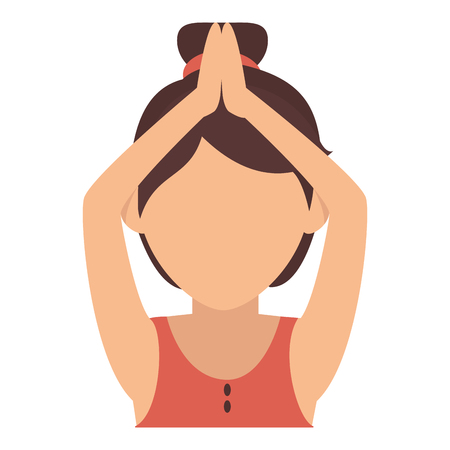 Athletic woman exercising character vector illustration designのイラスト素材