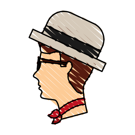 venetian gondolier traditional vector illustration graphic designのイラスト素材