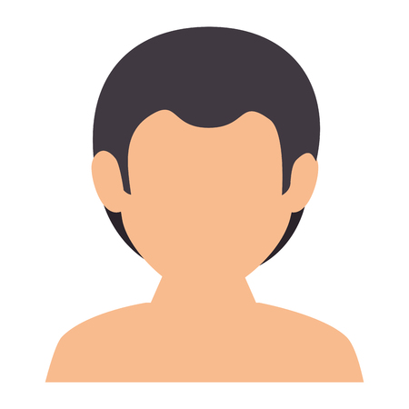 Young man shirtless avatar character vector illustration designのイラスト素材