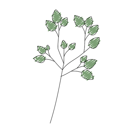 leafs plant decorative icon vector illustration designのイラスト素材