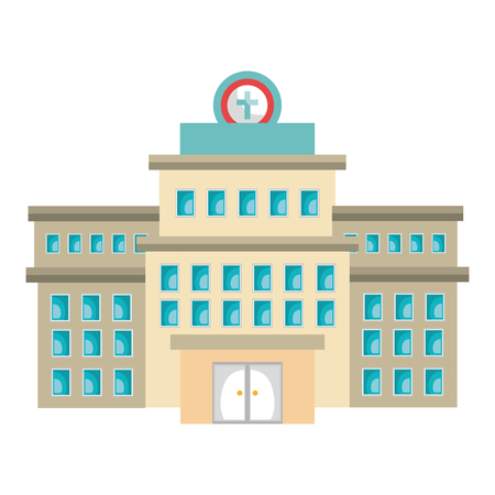 hospital building isolated icon vector illustration designのイラスト素材