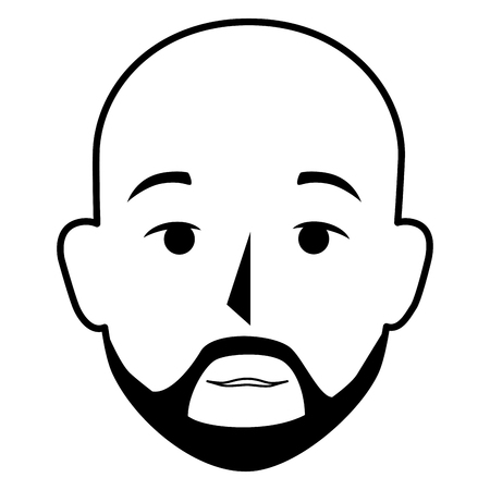 Young man avatar character vector illustration designのイラスト素材