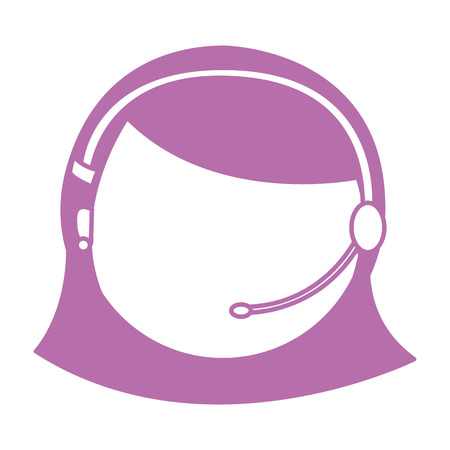 call center female agent vector illustration designのイラスト素材