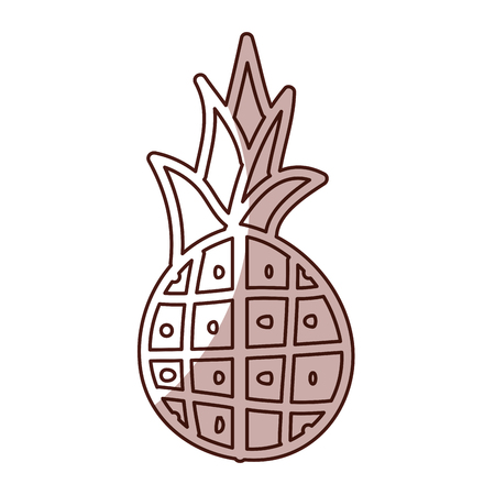 pineapple fresh fruit icon vector illustration designのイラスト素材