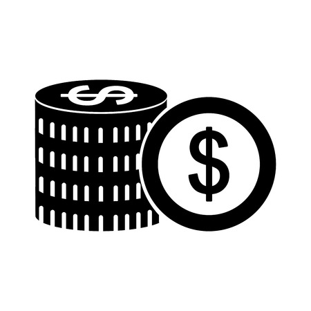 coins money dollar icon vector illustration designのイラスト素材