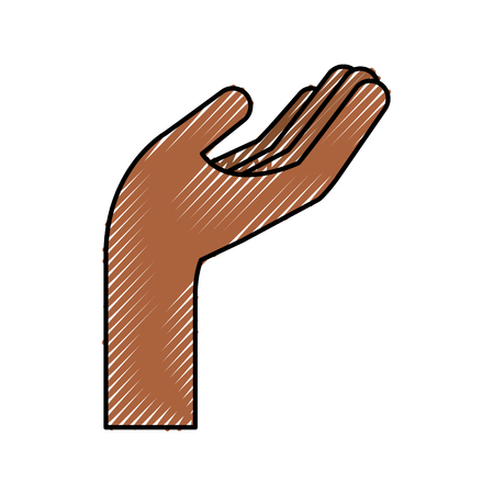 hand human asking icon vector illustration designのイラスト素材