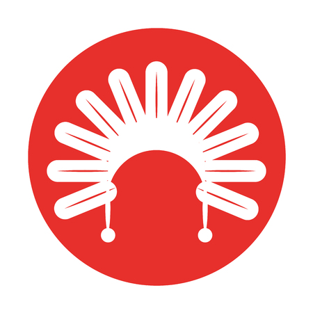 native American feather hat vector illustration designのイラスト素材