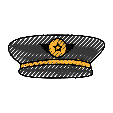 army officer hat icon vector illustration designのイラスト素材