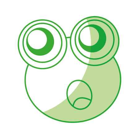 comic frog character icon vector illustration designのイラスト素材