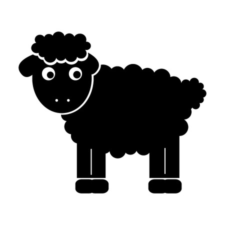 cute sheep drawing character vector illustration designのイラスト素材