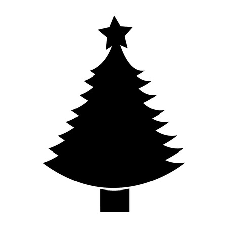 christmas tree decorative icon vector illustration designのイラスト素材
