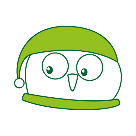 christmas cute bird character vector illustration designのイラスト素材