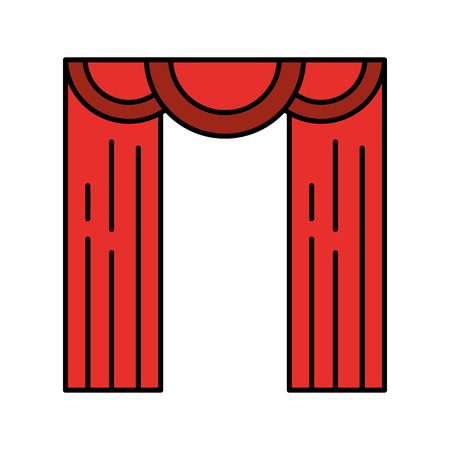 theater courtain isolated icon vector illustration designのイラスト素材