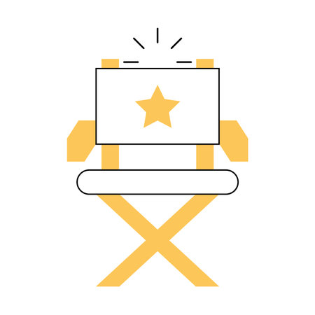 movie director chair icon vector illustration designのイラスト素材
