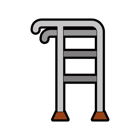 Elderly walker isolated icon vector illustration designのイラスト素材