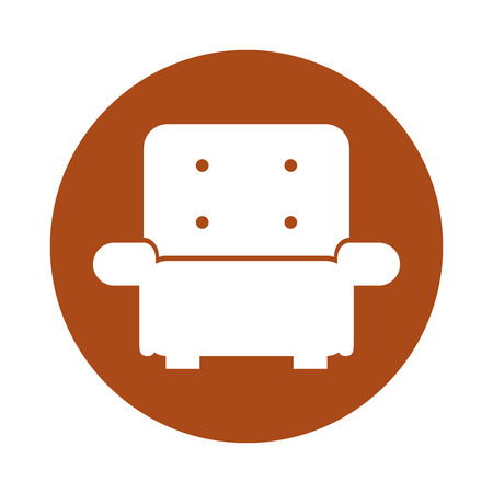 Comfortable sofa isolated icon vector illustration designのイラスト素材