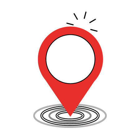 location pointer isolated icon vector illustration designのイラスト素材