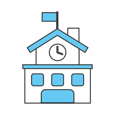 School building isolated icon vector illustration designのイラスト素材