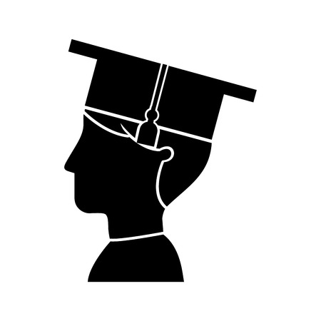student graduated isolated icon vector illustration designのイラスト素材