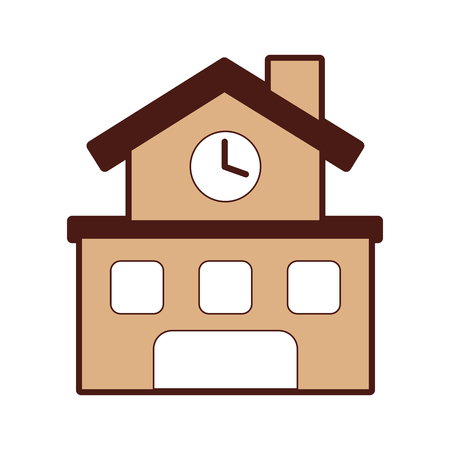 School building isolated icon vector illustration designのイラスト素材