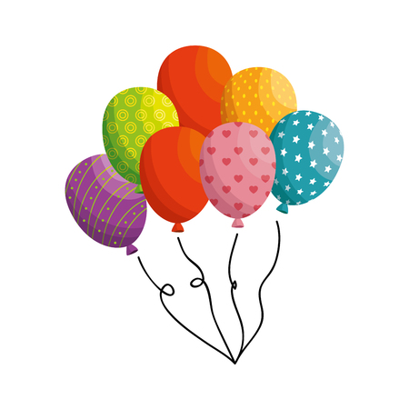 Colorful balloons icon.のイラスト素材