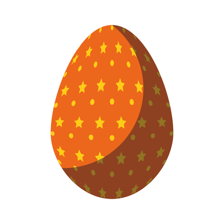 easter egg icon over white background. colorful design. vector illustrationのイラスト素材