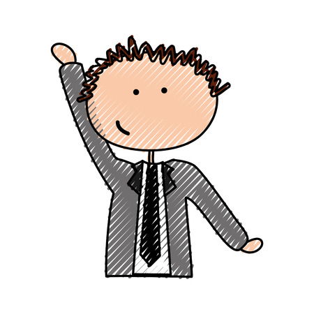 businessman drawing avatar character icon vector illustration designのイラスト素材