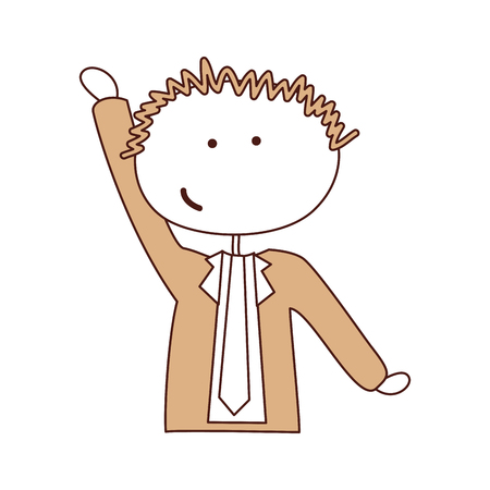 businessman drawing avatar character icon vector illustration designのイラスト素材