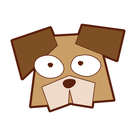 dog comic character icon vector illustration designのイラスト素材