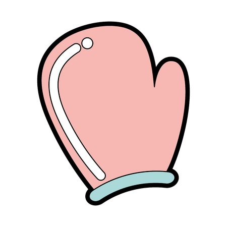 cute kitchen glove vector illustration graphic designのイラスト素材