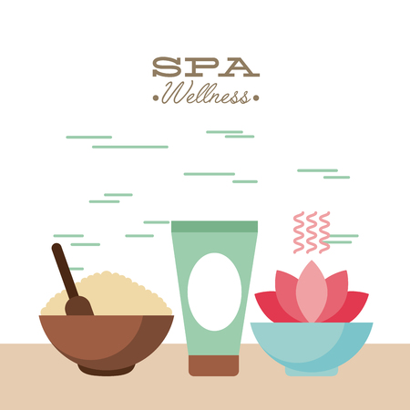 Spa utensils illustration icon vector design graphicのイラスト素材