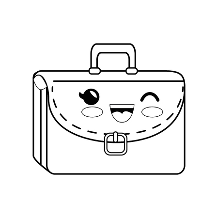 portfolio cartoon smiley cute vector icon illustration graphic designのイラスト素材