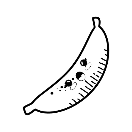 banana cartoon smiley vector icon illustration graphic designのイラスト素材