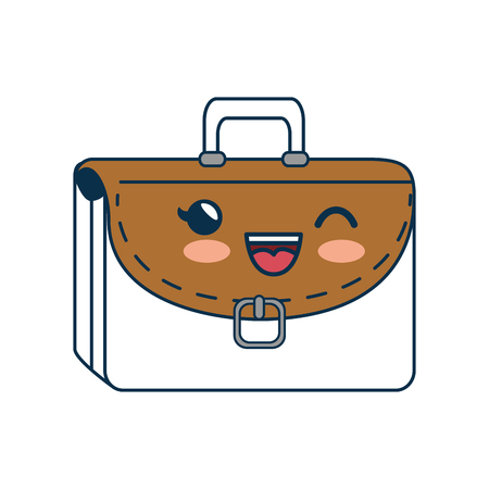portfolio cartoon smiley cute vector icon illustration graphic designのイラスト素材